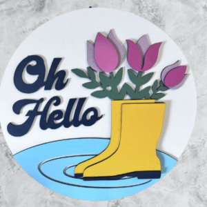 Oh Hello -  Rubber boot wall decor