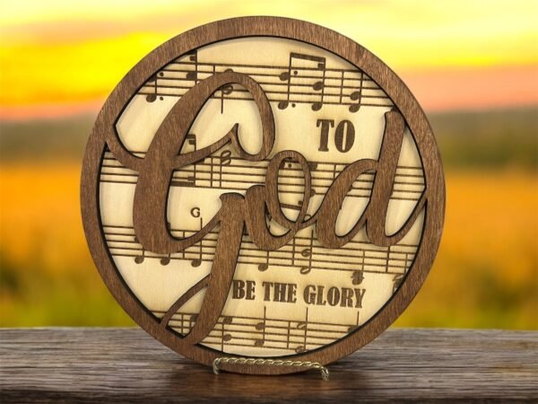 Round sign- To God be the glory