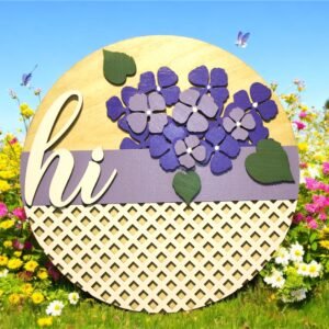 “Hi” Flowers sign