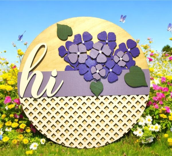“Hi” Flowers sign