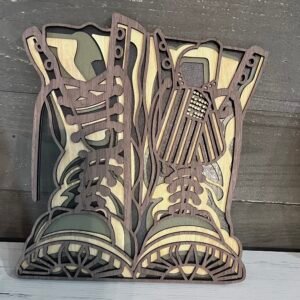 Military boots - dog tags