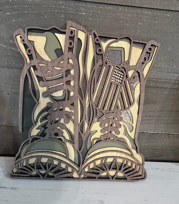 Military boots - dog tags