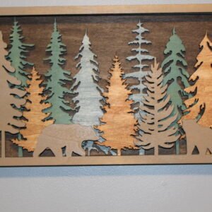 Bear in the Forest Laser Cut Wall Decor