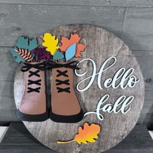 Hello Fall - boots wall decor