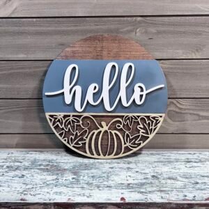 Fall Pumpkin decor - Hello