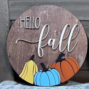 Hello Fall - pumpkins