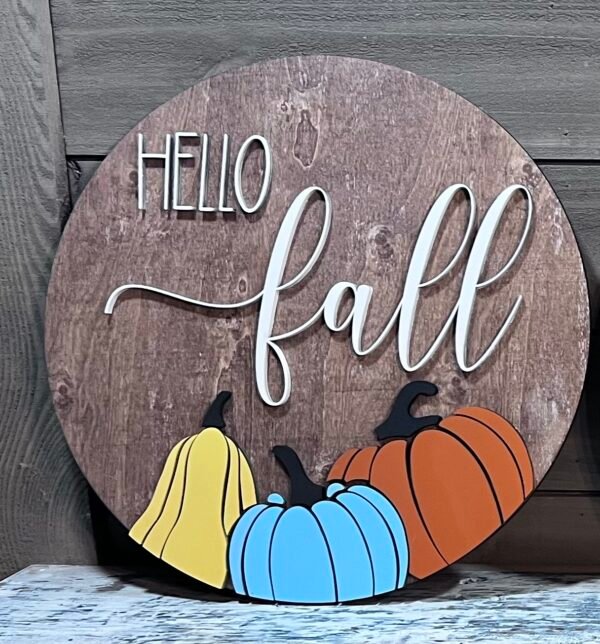 Hello Fall - pumpkins