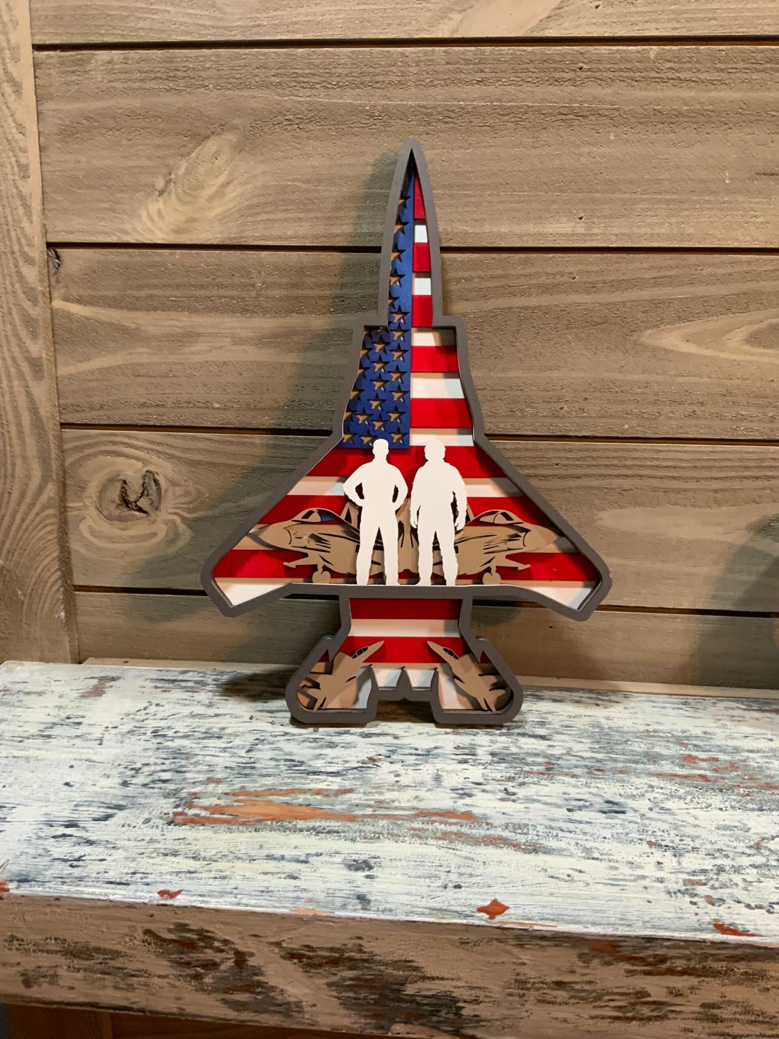 Patriotic Military Jet decor