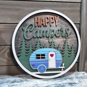 Happy camper door decor