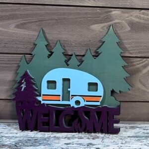 Camper welcome sign
