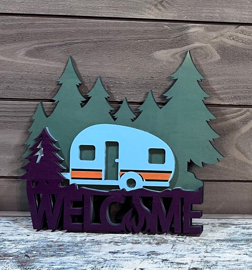 Camper welcome sign