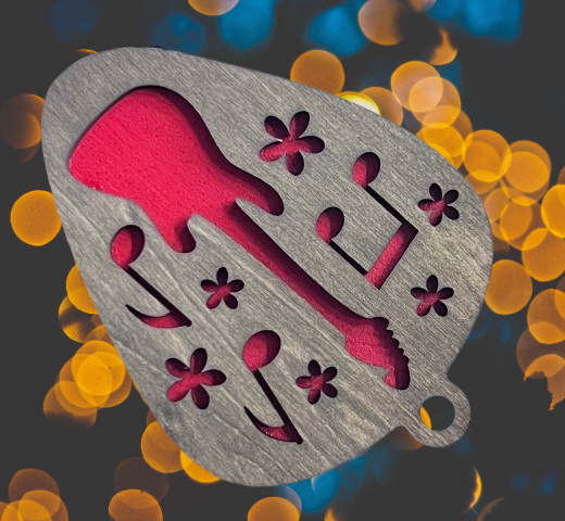 Guitar pick ornament