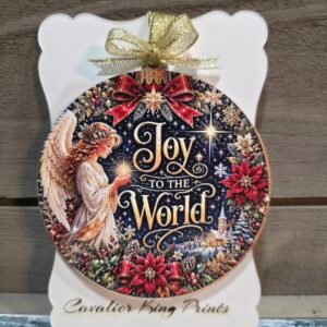 4 inch Angel-Joy to the World Christmas Ornament