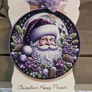 4 inch Purple Santa Clause Ornament