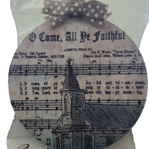 4 Inch O Come, All Ye Faithful Ornament